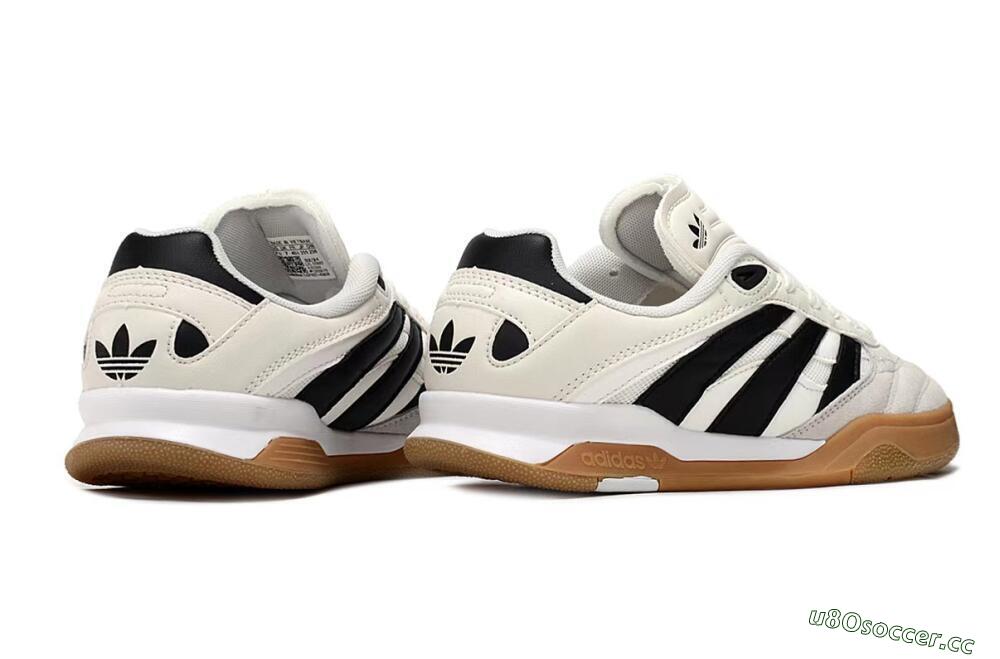Unisex Adidas Predator Mundial IC Indoor & Futsal Low-Tops Football Shoes - Beige/Black/Brown 6