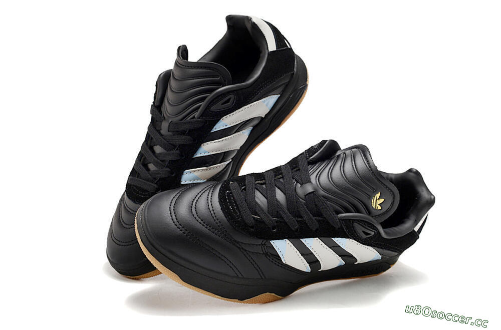 Unisex Adidas Predator Mundial IC Indoor & Futsal Low-Tops Football Shoes - Black/White/Blue 3