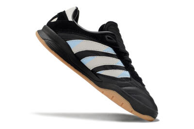 Unisex Adidas Predator Mundial IC Indoor & Futsal Low-Tops Football Shoes - Black/White/Blue