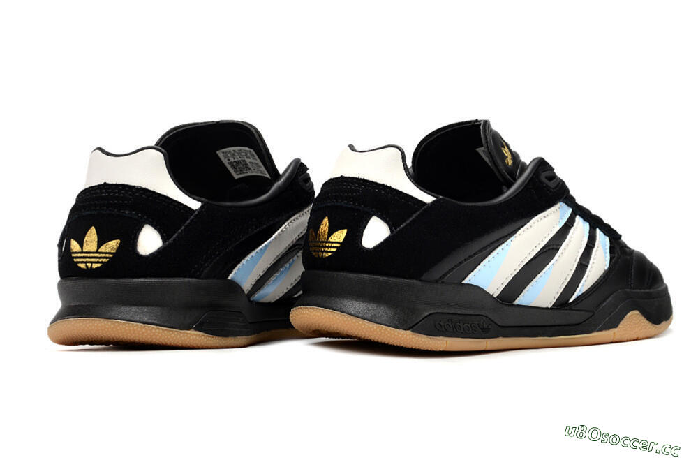 Unisex Adidas Predator Mundial IC Indoor & Futsal Low-Tops Football Shoes - Black/White/Blue 6