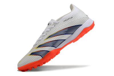 Men's Adidas Predator 24 Elite TF Artificial Turf Low-Tops Football Shoes - White/Silver/Red