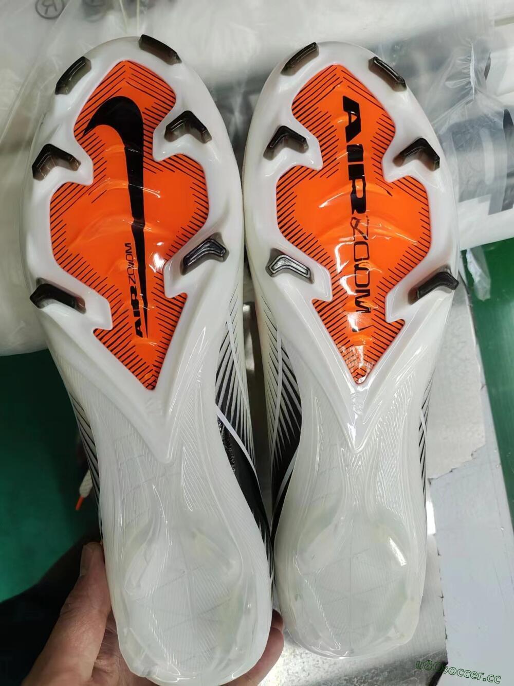 Women's Nike Air Zoom Mercurial Superfly 10 Elite FG Firm Ground High-Tops Football Boots - White/Orange/Black