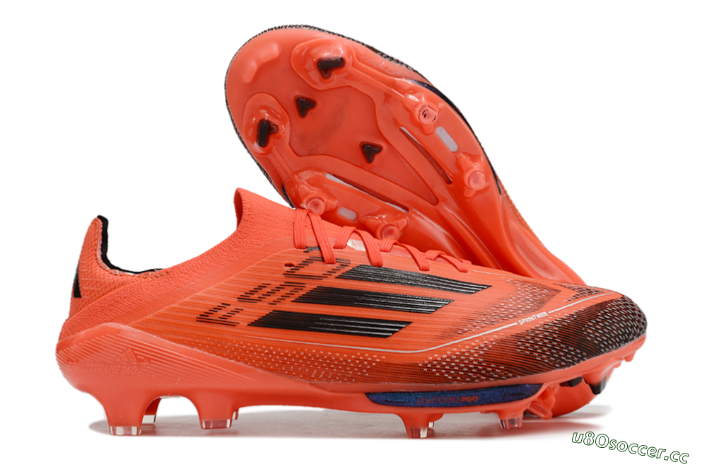 Men's Adidas F50 Lightstrike Pro FG Firm Ground Low-Tops Football Boots - Red/Black/White 2