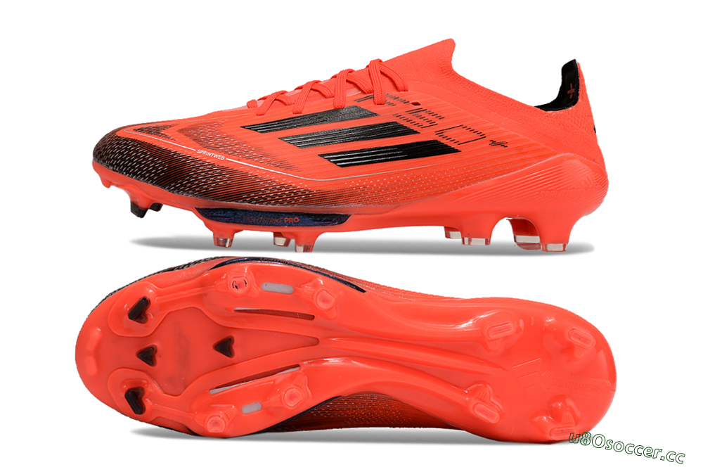 Men's Adidas F50 Lightstrike Pro FG Firm Ground Low-Tops Football Boots - Red/Black/White 1