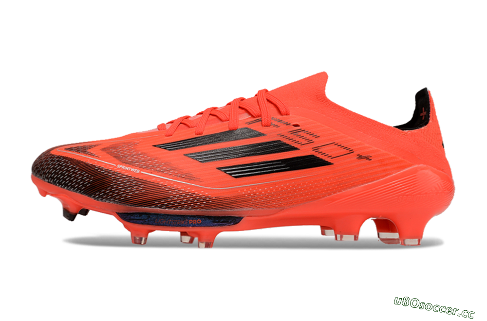 Men's Adidas F50 Lightstrike Pro FG Firm Ground Low-Tops Football Boots - Red/Black/White 0