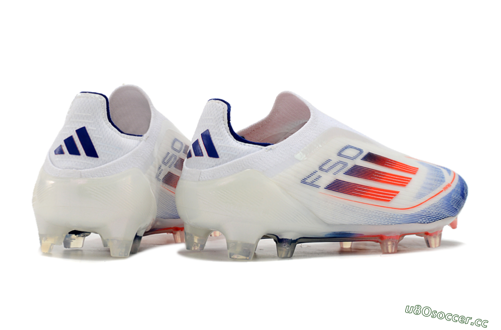 Men's Adidas F50 Elite Laceless FG Firm Ground Low-Tops Football Boots - Blue/Red/Beige 6