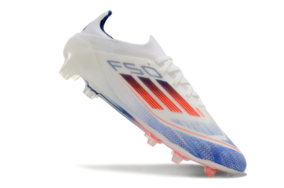 Men's Adidas F50 Elite FG Firm Ground Low-Tops Football Boots - Blue/Red/Beige