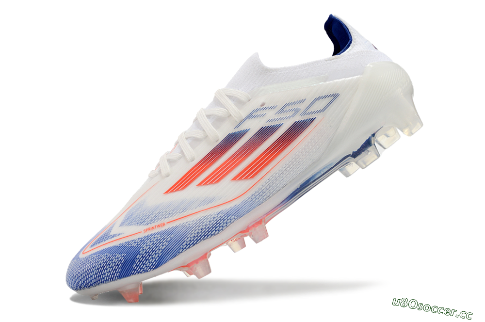 Men's Adidas F50 Elite FG Firm Ground Low-Tops Football Boots - Blue/Red/Beige 5