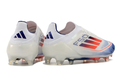 Men's Adidas F50 Elite FG Firm Ground Low-Tops Football Boots - Blue/Red/Beige