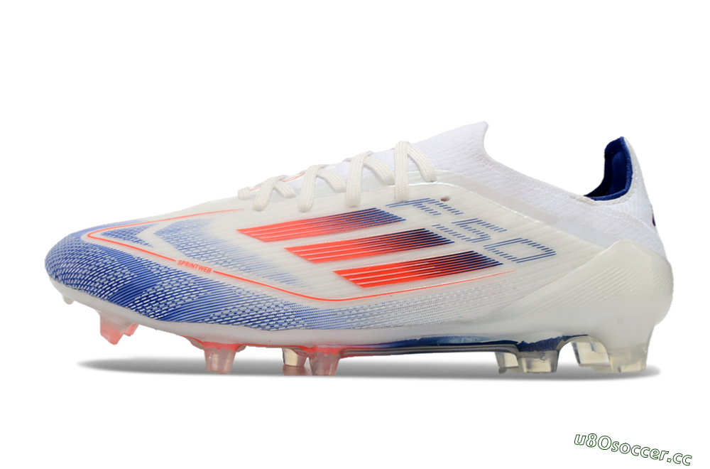 Men's Adidas F50 Elite FG Firm Ground Low-Tops Football Boots - Blue/Red/Beige 0