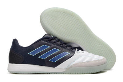 Men's Adidas Top Sala Competition IC Indoor & Futsal Low-Tops Football Shoes - White/Black/Blue