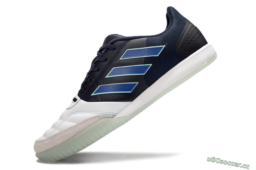 Men's Adidas Top Sala Competition IC Indoor & Futsal Low-Tops Football Shoes - White/Black/Blue 5