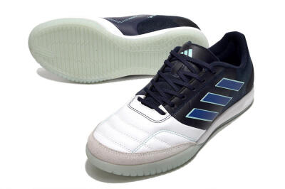 Men's Adidas Top Sala Competition IC Indoor & Futsal Low-Tops Football Shoes - White/Black/Blue