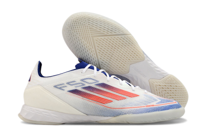 Men's Adidas F50 Pro IC Indoor & Futsal Low-Tops Football Shoes - Blue/Red/Beige