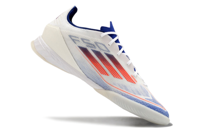 Men's Adidas F50 Pro IC Indoor & Futsal Low-Tops Football Shoes - Blue/Red/Beige