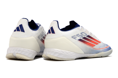 Men's Adidas F50 Pro IC Indoor & Futsal Low-Tops Football Shoes - Blue/Red/Beige