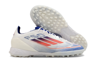 Men's Adidas F50 Pro TF Artificial Turf Low-Tops Football Shoes - Blue/Red/Beige