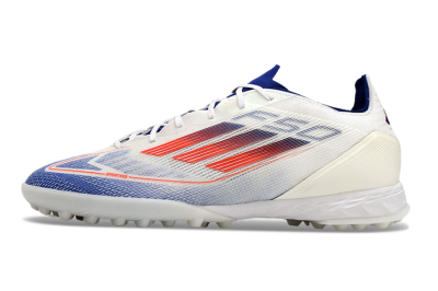 Men's Adidas F50 Pro TF Artificial Turf Low-Tops Football Shoes - Blue/Red/Beige