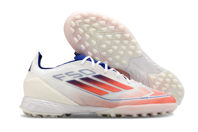 Men's Adidas F50 Pro TF Artificial Turf Low-Tops Football Shoes - Blue/Red/Beige