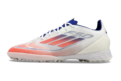 Men's Adidas F50 Pro TF Artificial Turf Low-Tops Football Shoes - Blue/Red/Beige
