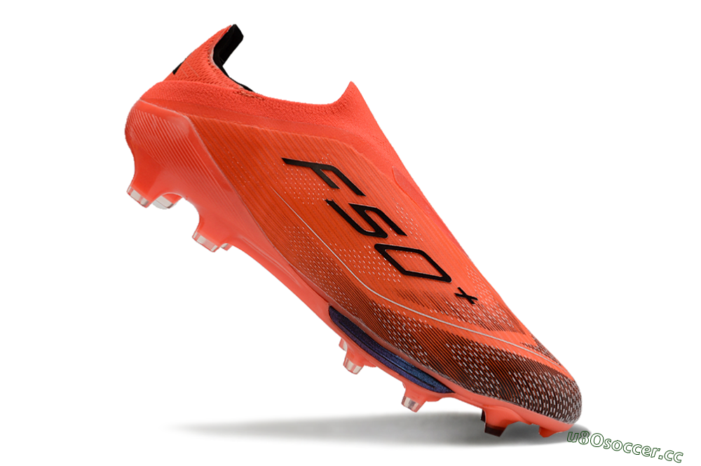 Men's Adidas F50 Lightstrike Pro Laceless FG Firm Ground Low-Tops Football Boots - Red/Black/White 4