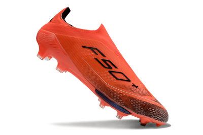 Men's Adidas F50 Lightstrike Pro Laceless FG Firm Ground Low-Tops Football Boots - Red/Black/White