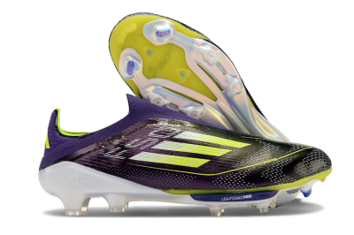 Men's Adidas F50+ Lightstrike Pro FG Firm Ground Low-Tops Football Boots - Purple/Yellow/Blue