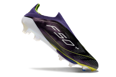 Men's Adidas F50+ Lightstrike Pro FG Firm Ground Low-Tops Football Boots - Purple/Yellow/Blue