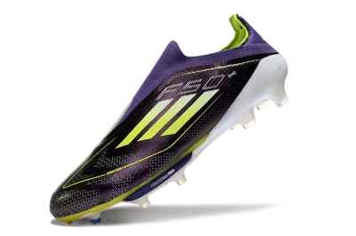 Men's Adidas F50+ Lightstrike Pro FG Firm Ground Low-Tops Football Boots - Purple/Yellow/Blue