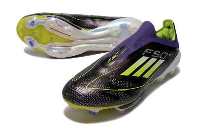Men's Adidas F50+ Lightstrike Pro FG Firm Ground Low-Tops Football Boots - Purple/Yellow/Blue