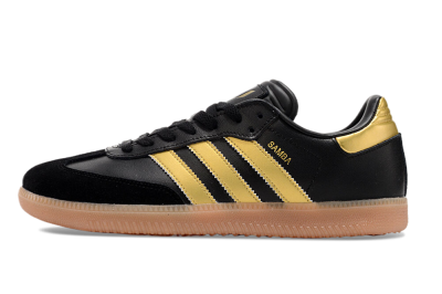 Men's Adidas Samba Messi Indoor IC Indoor & Futsal Low-Tops Football Shoes - Black/Gold/Brown