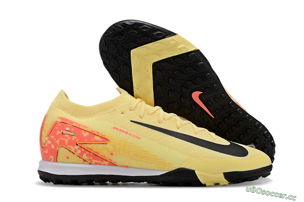 Men's Nike Air Zoom Mercurial Vapor 16 Elit TF Artificial Turf Low-Tops Football Shoes - Yellow/Black/Red 2