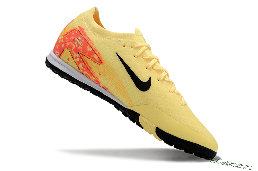 Men's Nike Air Zoom Mercurial Vapor 16 Elit TF Artificial Turf Low-Tops Football Shoes - Yellow/Black/Red 4
