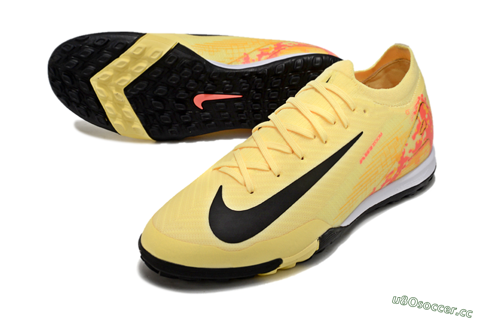 Men's Nike Air Zoom Mercurial Vapor 16 Elit TF Artificial Turf Low-Tops Football Shoes - Yellow/Black/Red 3