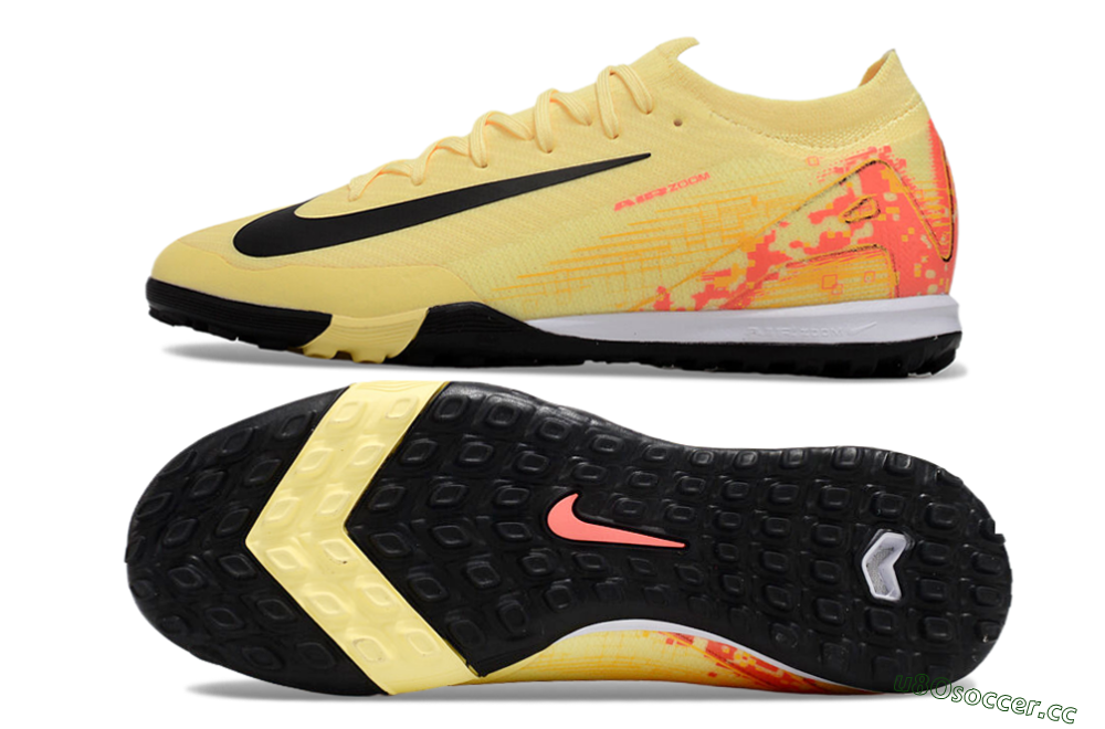 Men's Nike Air Zoom Mercurial Vapor 16 Elit TF Artificial Turf Low-Tops Football Shoes - Yellow/Black/Red 1