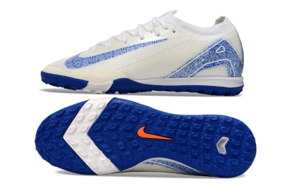 Men's Nike Air Zoom Mercurial Vapor 16 Elit TF Artificial Turf Low-Tops Football Shoes - White/Racer Blue