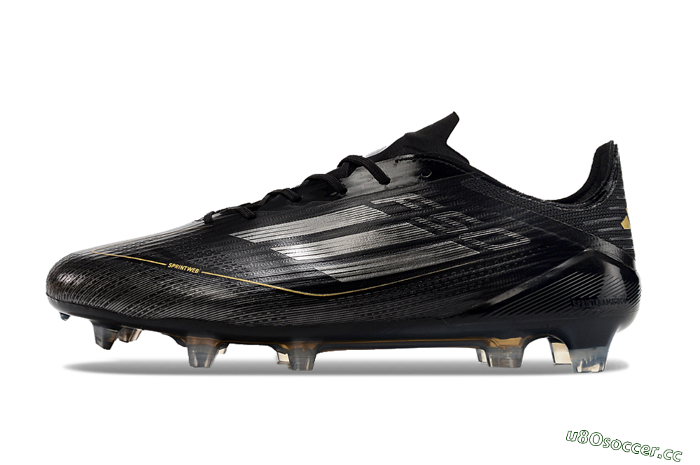 Men's Adidas F50 Elite FG Firm Ground Low-Tops Football Boots - Black/Silver/Gold 0