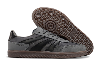 Men's Adidas Predator 24 League Low IC Indoor & Futsal Low-Tops Football Shoes - Grey/Black/Brown