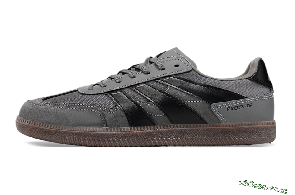 Men's Adidas Predator 24 League Low IC Indoor & Futsal Low-Tops Football Shoes - Grey/Black/Brown 0