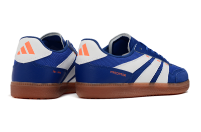 Men's Adidas Predator 24 League Low IC Indoor & Futsal Low-Tops Football Shoes - Blue/White/Brown