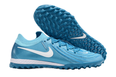 Men's Nike Phantom GX 2 Elite TF Artificial Turf Low-Tops Football Shoes - Blue Fury/White