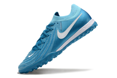 Men's Nike Phantom GX 2 Elite TF Artificial Turf Low-Tops Football Shoes - Blue Fury/White