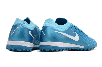 Men's Nike Phantom GX 2 Elite TF Artificial Turf Low-Tops Football Shoes - Blue Fury/White