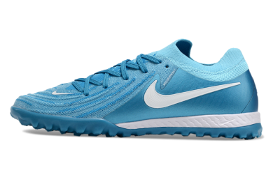 Men's Nike Phantom GX 2 Elite TF Artificial Turf Low-Tops Football Shoes - Blue Fury/White