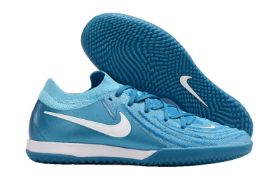Men's Nike Phantom GX 2 Elite IC Indoor & Futsal Low-Tops Football Shoes - Blue Fury/White