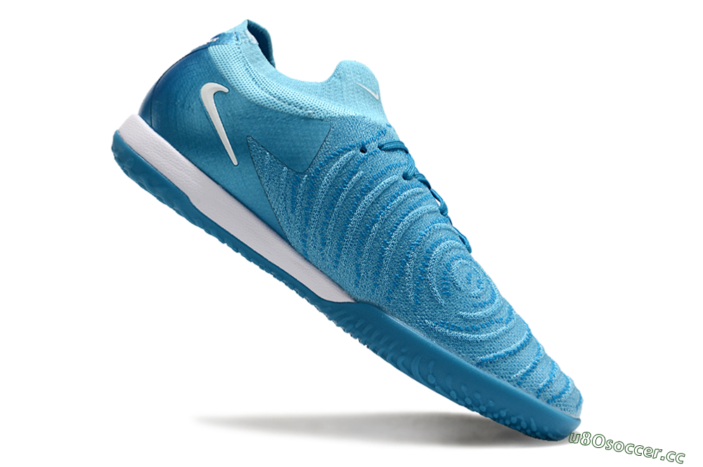 Men's Nike Phantom GX 2 Elite IC Indoor & Futsal Low-Tops Football Shoes - Blue Fury/White 4