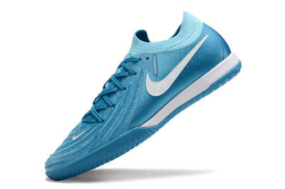 Men's Nike Phantom GX 2 Elite IC Indoor & Futsal Low-Tops Football Shoes - Blue Fury/White