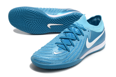 Men's Nike Phantom GX 2 Elite IC Indoor & Futsal Low-Tops Football Shoes - Blue Fury/White