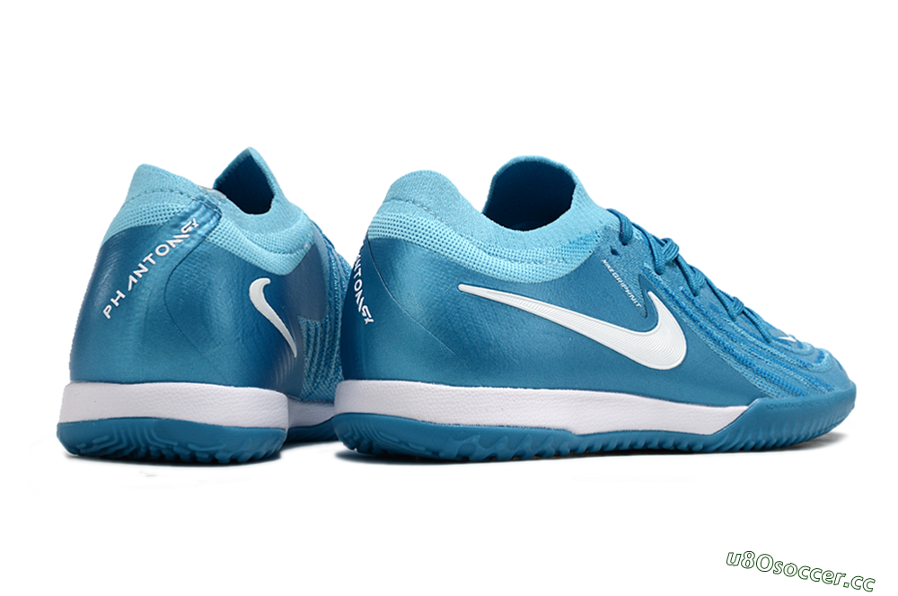 Men's Nike Phantom GX 2 Elite IC Indoor & Futsal Low-Tops Football Shoes - Blue Fury/White 6