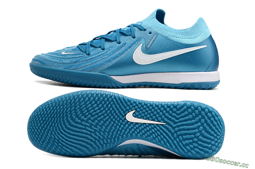 Men's Nike Phantom GX 2 Elite IC Indoor & Futsal Low-Tops Football Shoes - Blue Fury/White 1